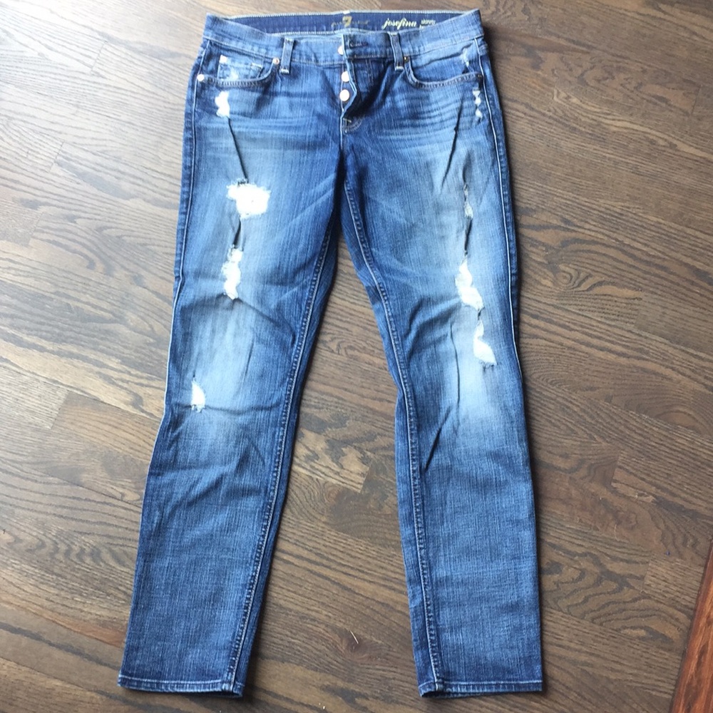 7 for all Mankind Josefina Skinny Boyfriend Jeans